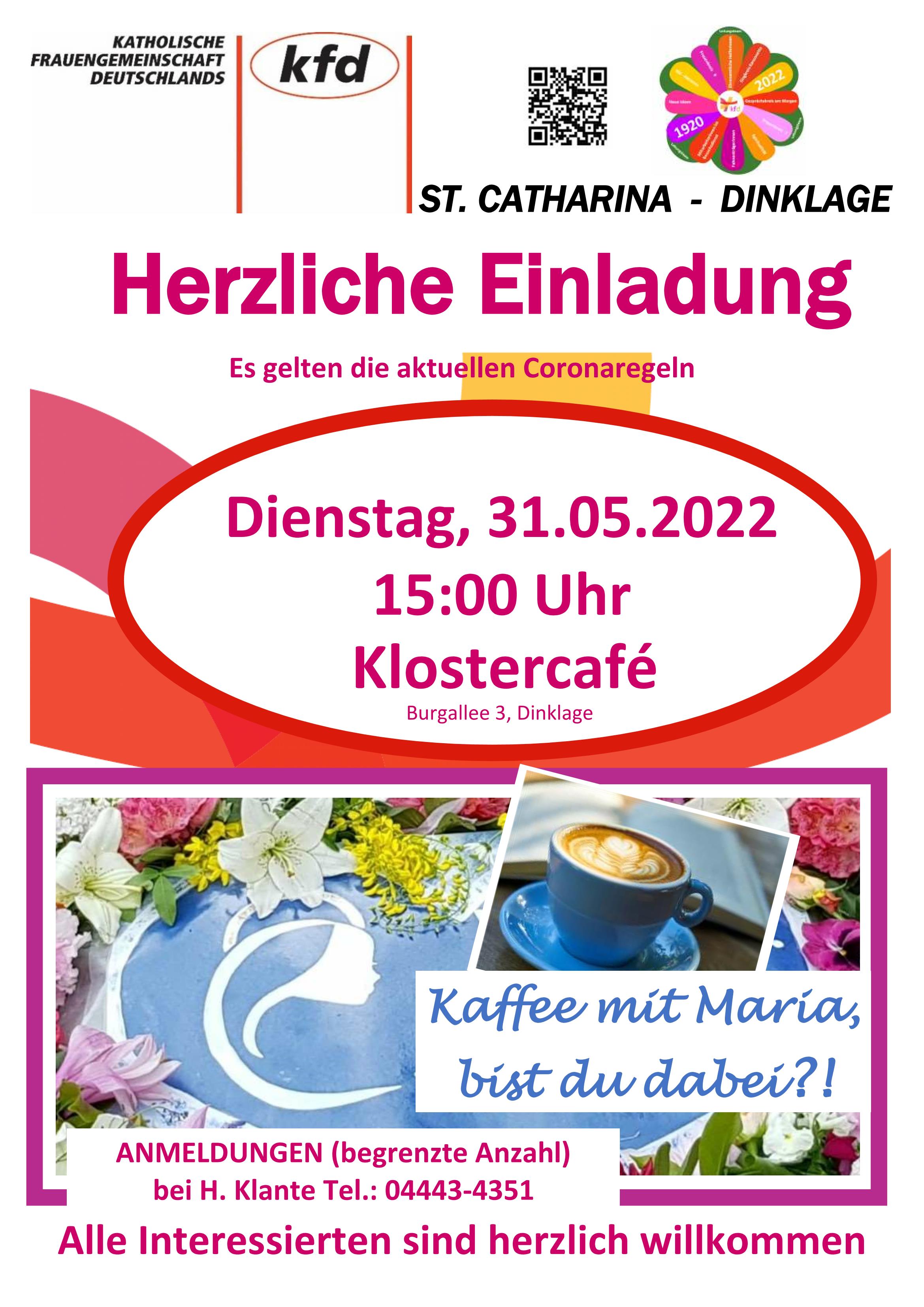Mit Maria Kaffee trinken